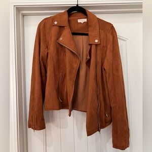 Promesa Tan Leather Jacket